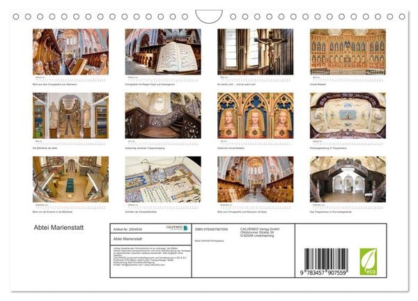 Produktbild: Abtei Marienstatt (Wandkalender 2026 DIN A4 quer), CALVENDO Monatskalender