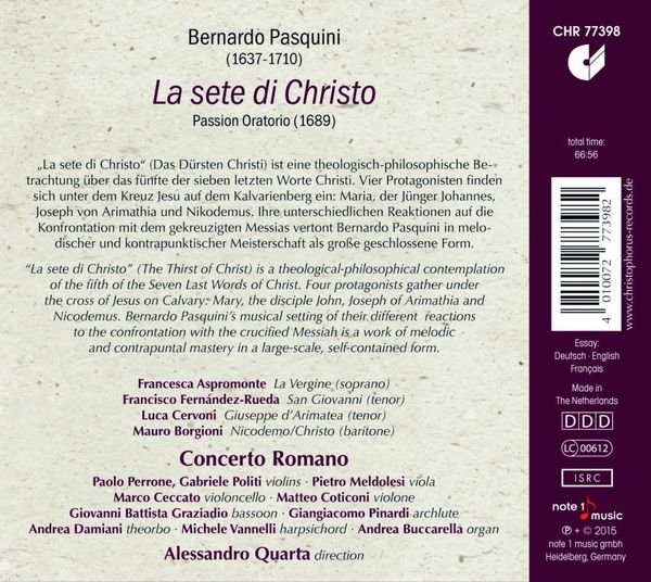 Produktbild: Pasquini: L... sete di cristo