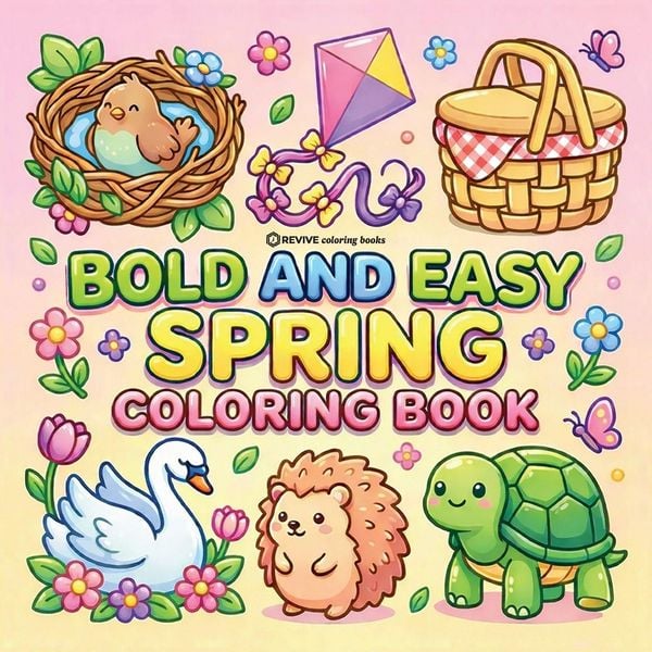 Produktbild: Bold & Easy Spring Coloring Book