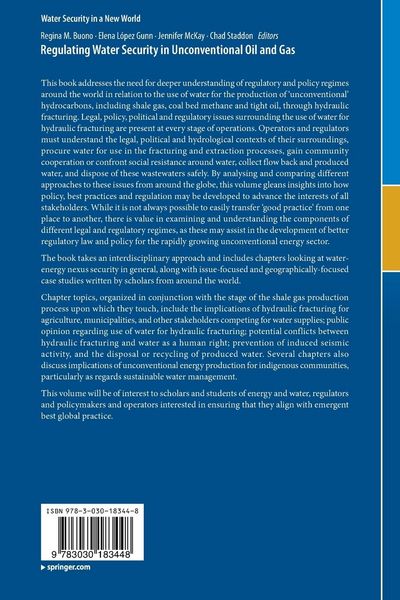 Produktbild: Regulating Water Security in Unconventional Oil and Gas