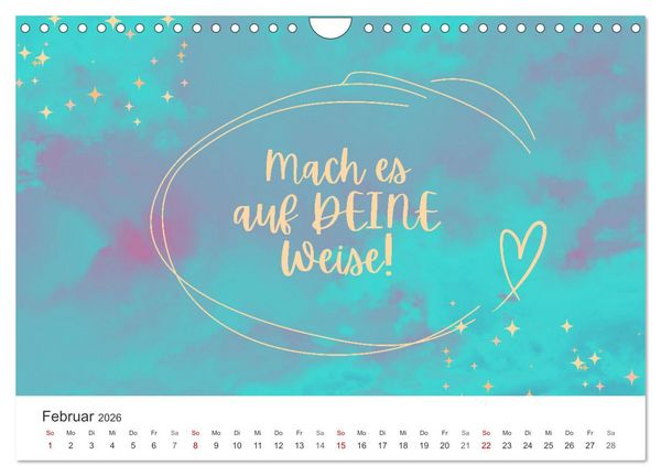 Produktbild: Lass Freude dein Kompass sein (Wandkalender 2026 DIN A4 quer), CALVENDO Monatskalender