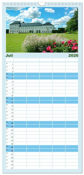 Produktbild: Familienplaner 2026 - Sehenswertes im S&uuml;den D&auml;nemarks mit 5 Spalten (Wandkalender, 21 x 45 cm) CALVENDO