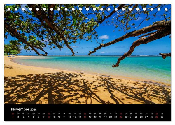 Produktbild: The Unknown HAWAII (Tischkalender 2026 DIN A5 quer), CALVENDO Monatskalender