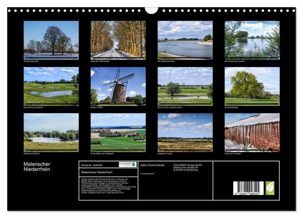 Produktbild: Malerischer Niederrhein (Wandkalender 2026 DIN A3 quer), CALVENDO Monatskalender