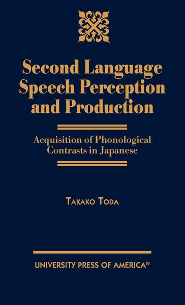 Produktbild: Second Language Speech Perception and Production