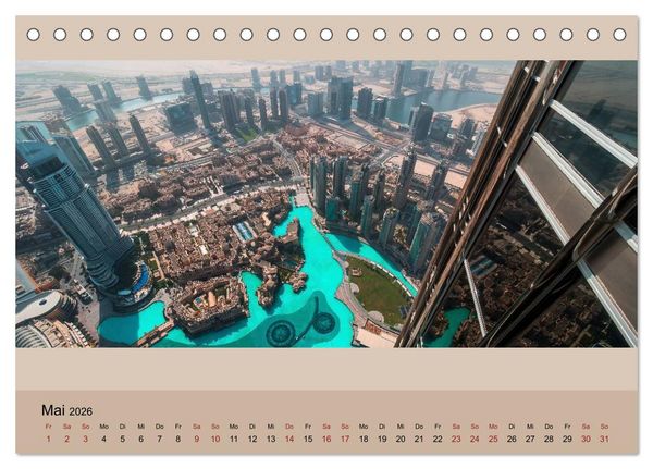 Produktbild: Impressions of Dubai 2026 (Tischkalender 2026 DIN A5 quer), CALVENDO Monatskalender