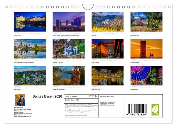 Produktbild: Buntes Essen 2026 (Wandkalender 2026 DIN A4 quer), CALVENDO Monatskalender