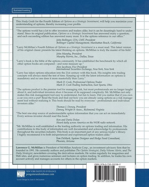 Produktbild: Study Guide for the 4th Edition of Options as a Strategic Investment