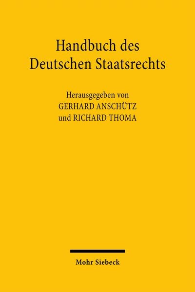 Produktbild: Handbuch des Deutschen Staatsrechts