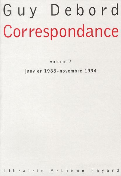 Produktbild: Correspondance, T.7 ; Janvier 1988 - Novembre 1994