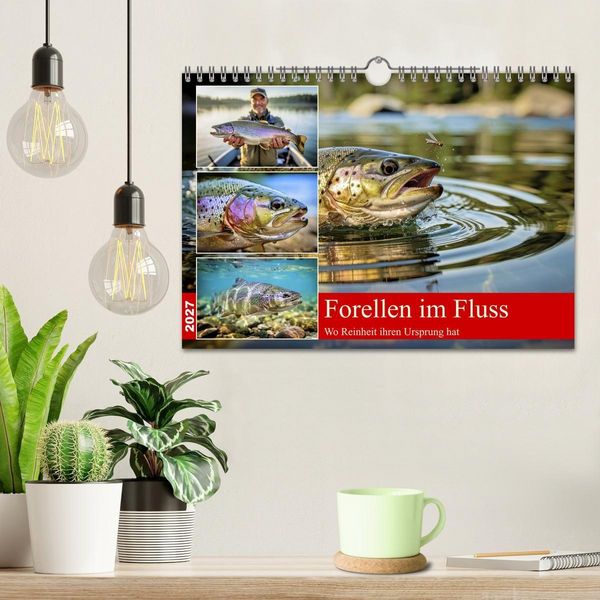 Produktbild: Forellen im Fluss (Wandkalender 2027 DIN A4 quer), CALVENDO Monatskalender