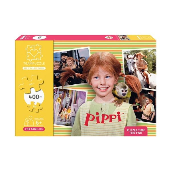 Produktbild: TEAMPUZZLE &ndash; Pippi Langstrumpf &ndash; 400 Teile &ndash; Puzzle mit gro&szlig;en & kleinen Teilen