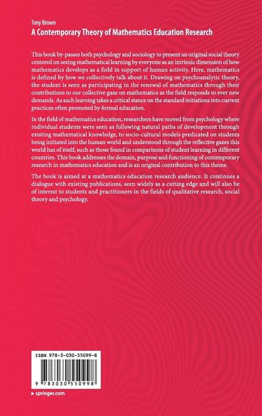 Produktbild: A Contemporary Theory of Mathematics Education Research
