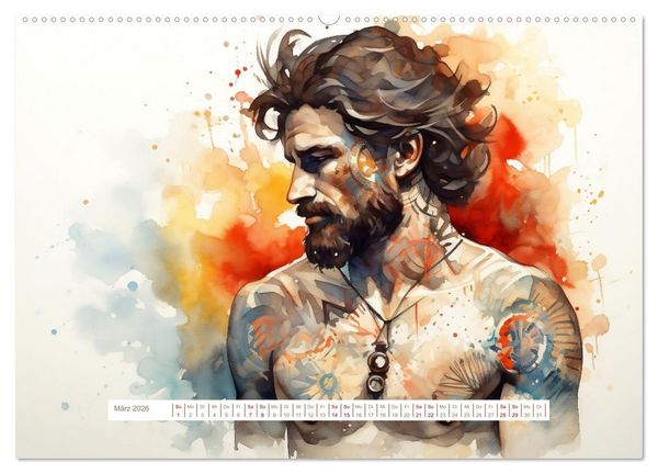 Produktbild: Tattoo trifft Kunst (Wandkalender 2026 DIN A2 quer), CALVENDO Monatskalender