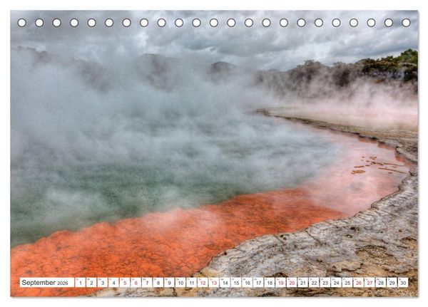 Produktbild: Neuseeland Nordinsel - Das Land der Hobbits und Vulkane (Tischkalender 2026 DIN A5 quer), CALVENDO Monatskalender