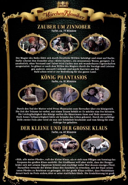 Produktbild: M&auml;rchen Klassiker - Zauber um Zinnober/K&ouml;nig Phantasios/Der kleine und der grosse Klaus [3 DVDs]