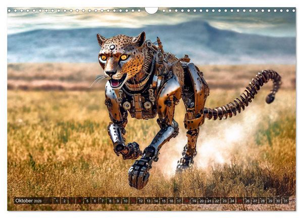 Produktbild: Die Roboter-Tierwelt (Wandkalender 2026 DIN A3 quer), CALVENDO Monatskalender