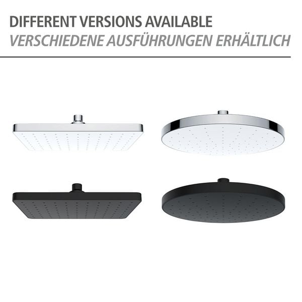 Produktbild: Regenduschkopf Automatic Cleaning Schwarz, 25 x 17 cm