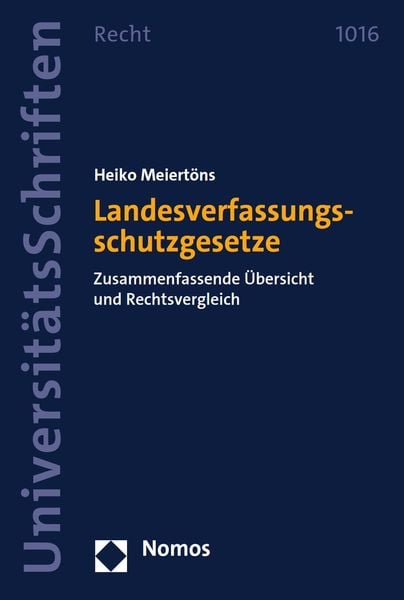 Produktbild: Landesverfassungsschutzgesetze