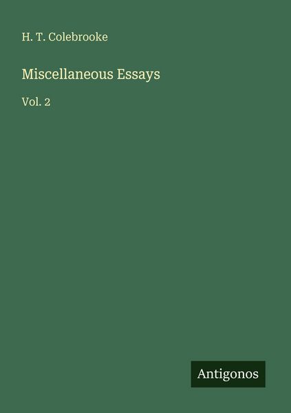 Produktbild: Miscellaneous Essays