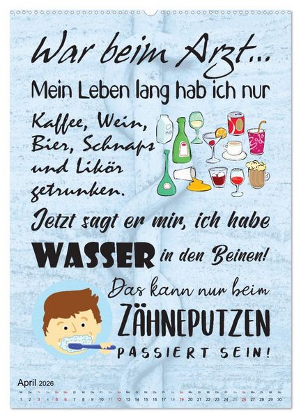 Produktbild: Spa&szlig; im Wartezimmer (hochwertiger Premium Wandkalender 2026 DIN A2 hoch), Kunstdruck in Hochglanz