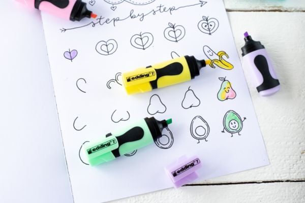 Produktbild: Edding Textmarker 7 Mini Pastel Power, 4er Set