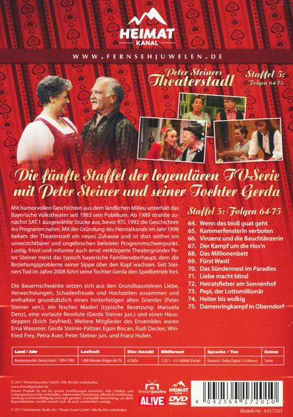 Produktbild: Peter Steiners Theaterstadl - Staffel 5/Folgen 64-75 [6 DVDs]