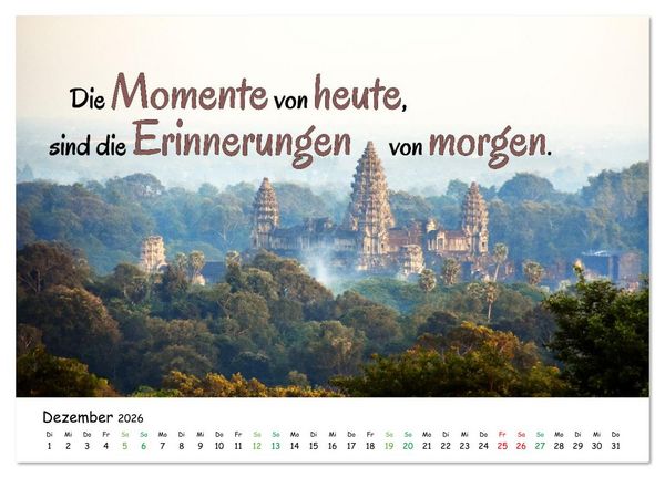 Produktbild: Fernwehabenteurer Asien - 12 Motivierende Gedanken von unterwegs (Wandkalender 2026 DIN A3 quer), CALVENDO Monatskalender