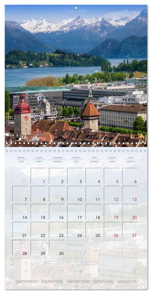Produktbild: LUCERNE Lovely Switzerland (Wall Calendar 2026 12 &times; 12 Inch) CALVENDO 12 Month Wall Calendar