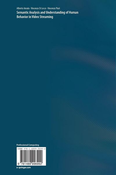 Produktbild: Semantic Analysis and Understanding of Human Behavior in Video Streaming