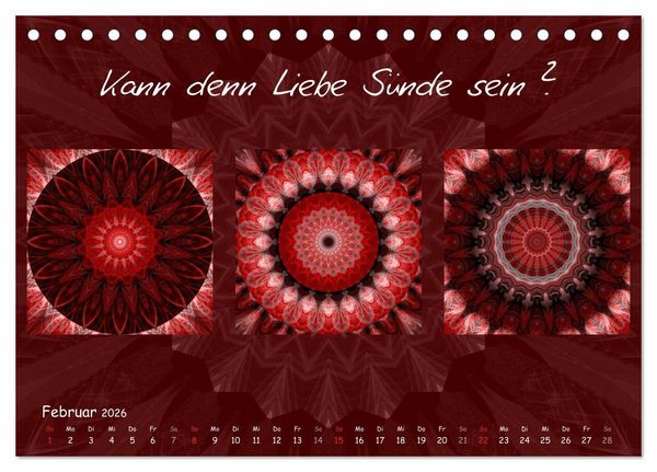 Produktbild: Mandala Trilogien (Tischkalender 2026 DIN A5 quer), CALVENDO Monatskalender