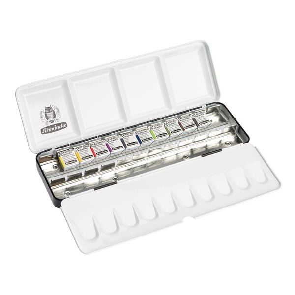 Produktbild: Schmincke Akademie Aquarell Metallkasten, 10 x 1/2 N&auml;pfchen, Thalia