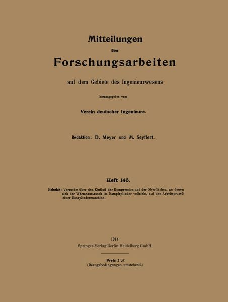Produktbild: Mitteilungen &uuml;ber Forschungsarbeiten auf dem Gebiete des Ingenieurwesens