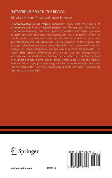 Produktbild: Entrepreneurship in the Region