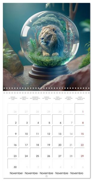 Produktbild: Small world in the glas sphere (Wall Calendar 2026 12 &times; 12 Inch) CALVENDO 12 Month Wall Calendar