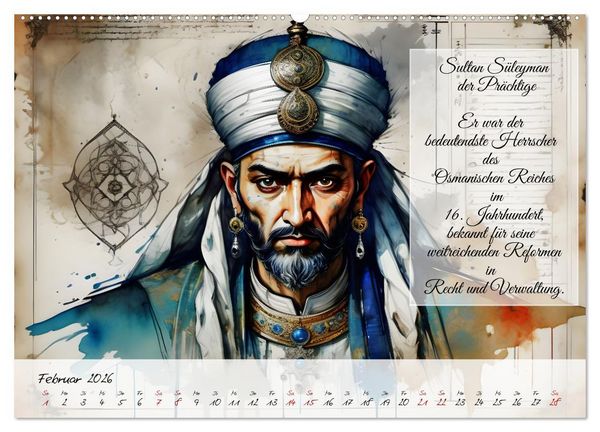 Produktbild: Legend&auml;re Ikonen der Geschichte (hochwertiger Premium Wandkalender 2026 DIN A2 quer), Kunstdruck in Hochglanz