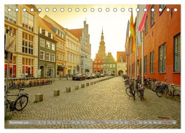 Produktbild: Ein Blick auf die Hansestadt Greifswald (Tischkalender 2026 DIN A5 quer), CALVENDO Monatskalender