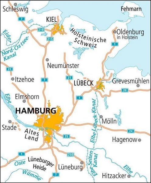 Produktbild: BVA ADFC Radtourenkarte Holstein Hamburg 1:150.000