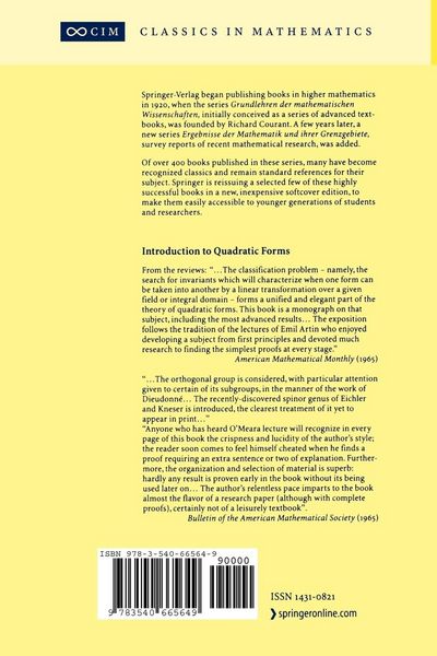 Produktbild: Introduction to Quadratic Forms