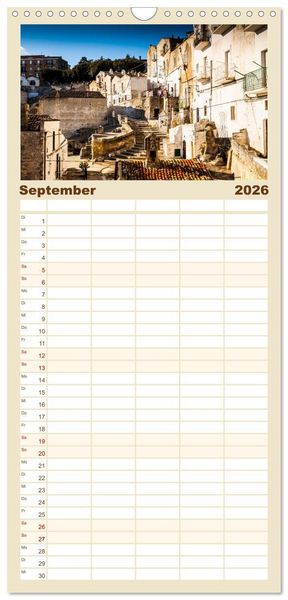 Produktbild: Familienplaner 2026 - Bella Italia. Farben des S&uuml;dens mit 5 Spalten (Wandkalender, 21 x 45 cm) CALVENDO