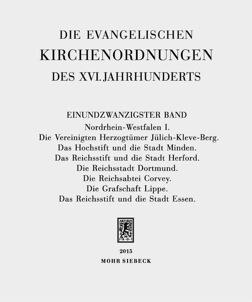 Produktbild: Die evangelischen Kirchenordnungen des XVI. Jahrhunderts