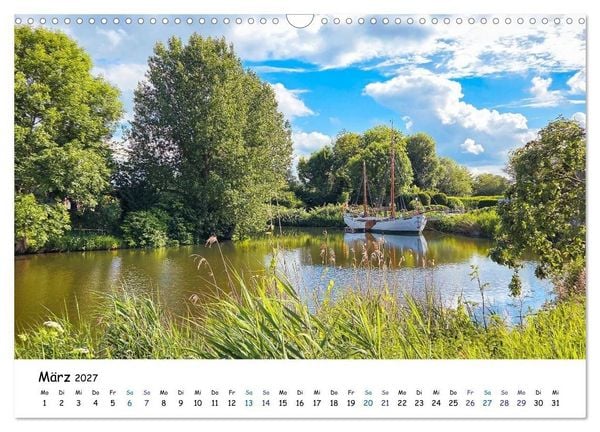 Produktbild: Elbinsel Krautsand - Impressionen von Land und Fluss (Wandkalender 2027 DIN A3 quer), CALVENDO Monatskalender