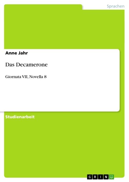 Produktbild: Das Decamerone