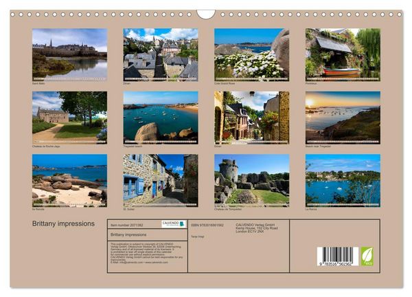 Produktbild: Brittany impressions (Wall Calendar 2026 DIN A3 landscape), CALVENDO 12 Month Wall Calendar