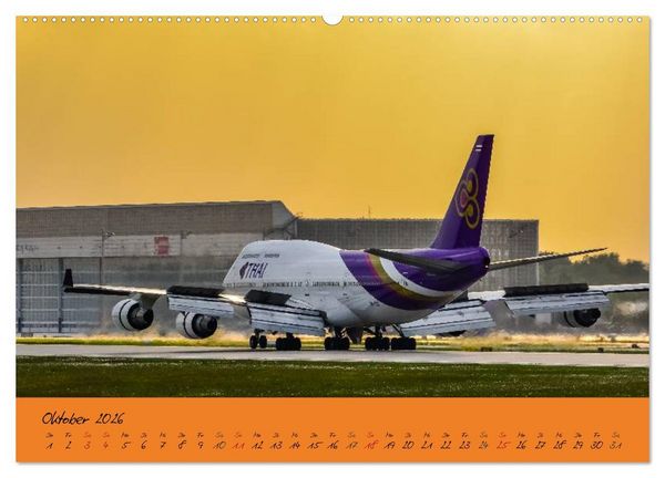 Produktbild: Flugzeuge im Abendlicht (Wandkalender 2026 DIN A2 quer), CALVENDO Monatskalender