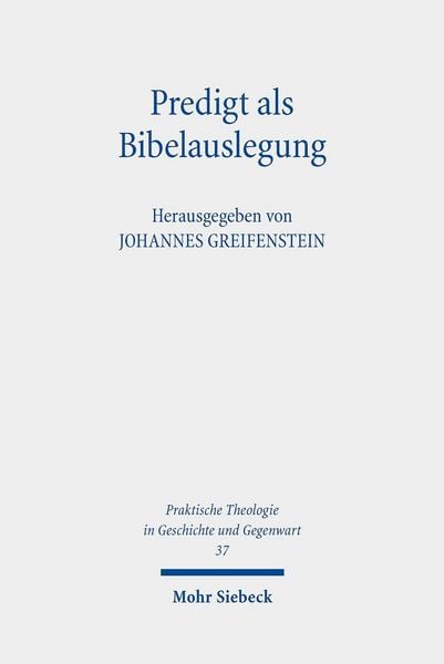 Produktbild: Predigt als Bibelauslegung
