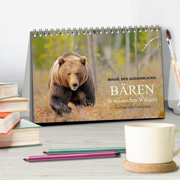 Produktbild: Magie des Augenblicks - B&auml;ren in nordischen W&auml;ldern (Tischkalender 2027 DIN A5 quer), CALVENDO Monatskalender