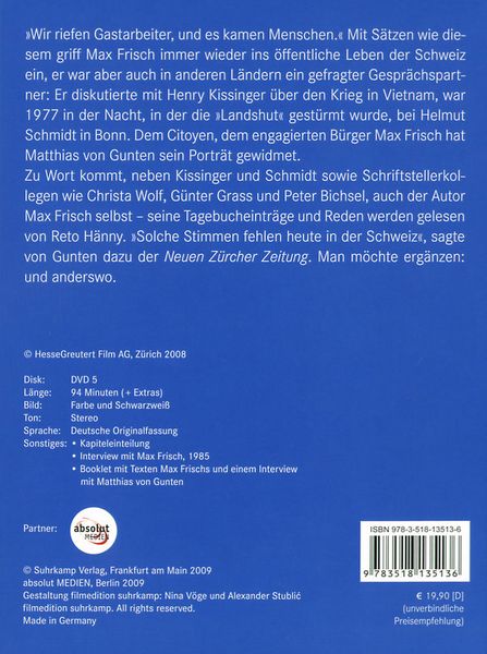 Produktbild: Max Frisch/Citoyen
