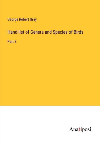 Produktbild: Hand-list of Genera and Species of Birds