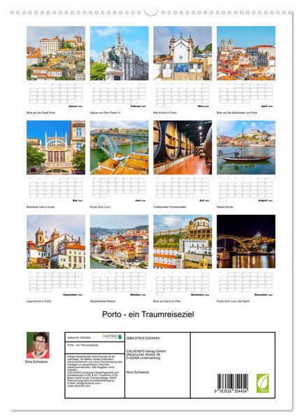 Produktbild: Porto - ein Traumreiseziel (hochwertiger Premium Wandkalender 2026 DIN A2 hoch), Kunstdruck in Hochglanz